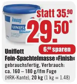 B1 Discount Baumarkt Knauf Uniflott Fein-Spachtelmasse »Finish« Angebot