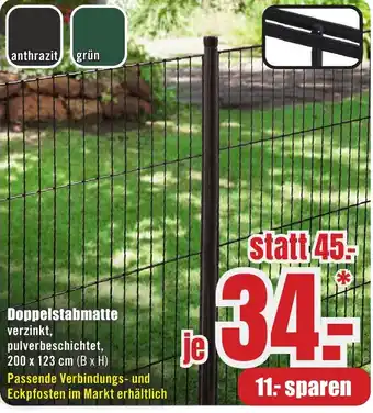 B1 Discount Baumarkt Doppelstabmatte Angebot