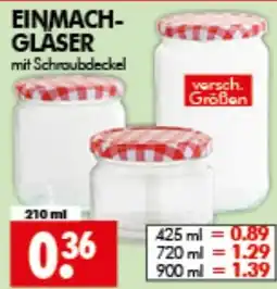 Wreesmann EINMACH-GLÄSER mit Schraubdeckel Angebot