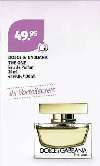 Müller Dolce & Gabbana The One Eau De Parfum Angebot