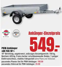 B1 Discount Baumarkt STEMA PKW-Anhänger »AN 750-10« Angebot