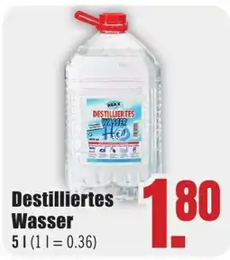 B1 Discount Baumarkt KLAAX Destilliertes Wasser Angebot