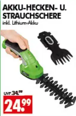Wreesmann AKKU-HECKEN- U. STRAUCHSCHERE inkl. Lithium-Akku Angebot