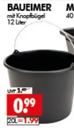 Wreesmann BAUEIMER mit Knopfbügel Angebot
