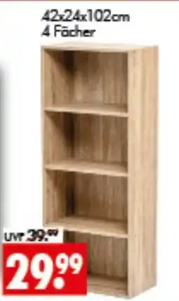 Wreesmann 42x24x102cm 4 Fächer Angebot