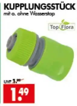 Wreesmann KUPPLUNGSSTÜCK mit a. ohne Wasserstop Top Flora Angebot