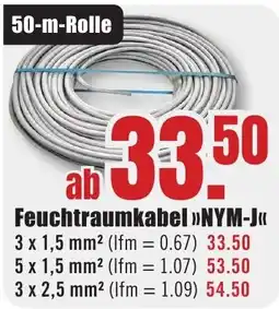 B1 Discount Baumarkt Feuchtraumkabel »NYM-J« Angebot
