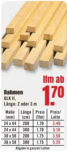 B1 Discount Baumarkt Rahmen GLK II Angebot