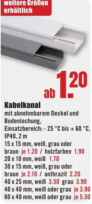 B1 Discount Baumarkt Kabelkanal Angebot