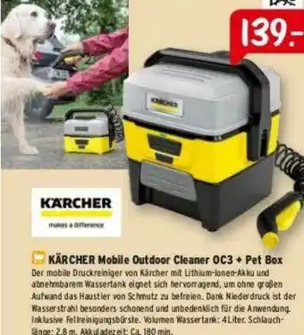 Raiffeisen Markt Kärcher Mobile Outdoor Cleaner Oc3 + Pet Box Angebot