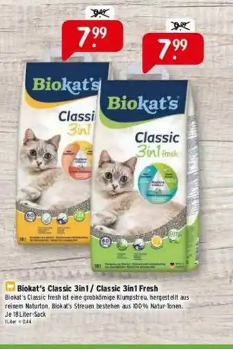 Raiffeisen Markt Biokat's Classic 3in1 Oder Classic 3in1 Fresh Angebot