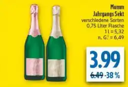 diska Mumm Jahrgangs Sekt Angebot
