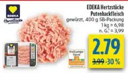 diska EDEKA Hertzstücke Putenhackfleisch Angebot