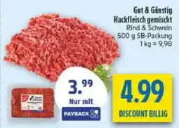diska Gut & Günstig Hackfleisch gemischt Rind & Schwein Angebot