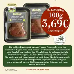 LPG Biomarkt JUFFINGER BIO COUNTRY-STEAK VOM RIND - MARINIERT Angebot