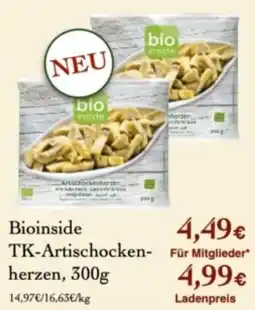 LPG Biomarkt Bioinside TK-Artischockenherzen Angebot