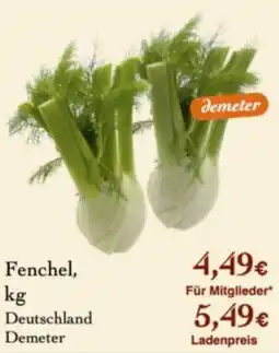 LPG Biomarkt Fenchel, Demeter Angebot