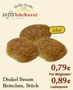 LPG Biomarkt Dinkel Sesam Brötchen Angebot
