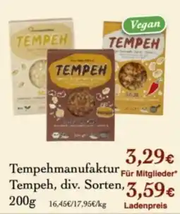 LPG Biomarkt Tempehmanufaktur Tempeh Angebot
