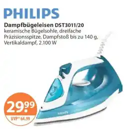V Markt PHILIPS Dampfbügeleisen DST3011/20 Angebot
