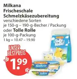 V Markt Milkana Frischeschale Schmelzkäsezubereitung Angebot