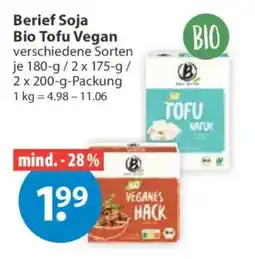 V Markt Berief Soja Bio Tofu Vegan Angebot