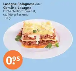 V Markt Lasagne Bolognese oder Gemüse-Lasagne Angebot