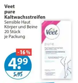 V Markt Veet pure Kaltwachsstreifen Angebot