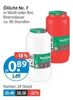 V Markt Öllicht Nr. 7 bolsius Angebot