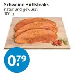V Markt Schweine Hüftsteaks natur und gewürzt Angebot