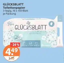 V Markt GLÜCKSBLATT Toilettenpapier Angebot