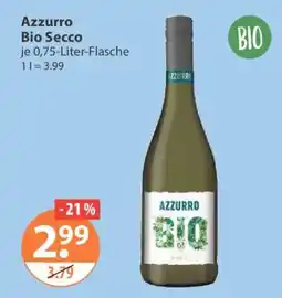 V Markt Azzurro Bio Secco Angebot