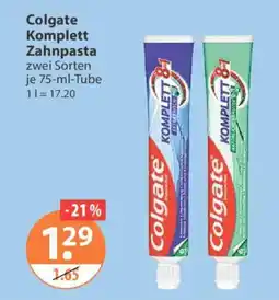 V Markt Colgate Komplett Zahnpasta Angebot