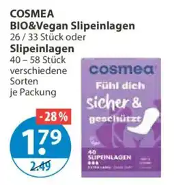 V Markt COSMEA BIO&Vegan Slipeinlagen Angebot