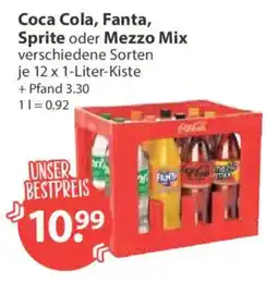 V Markt Coca Cola, Fanta, Sprite oder Mezzo Mix Angebot