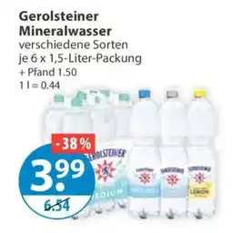 V Markt Gerolsteiner Mineralwasser Angebot