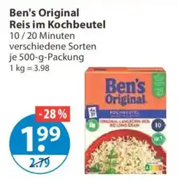 V Markt Ben's Original Reis im Kochbeutel Angebot