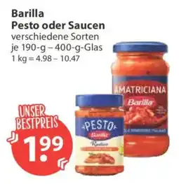 V Markt Barilla Pesto oder Sauzen Angebot