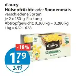 V Markt d'aucy Hülsefrüchte oder Sonnenmais Angebot