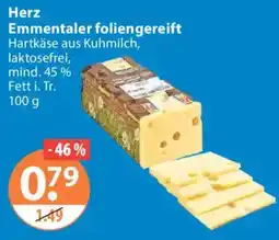 V Markt Herz Emmentaler foliengereift Angebot