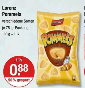 V Markt Lorenz Pommels  je 75g Angebot