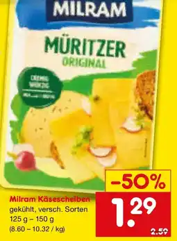 Netto Marken-Discount Milram Käsescheiben Angebot