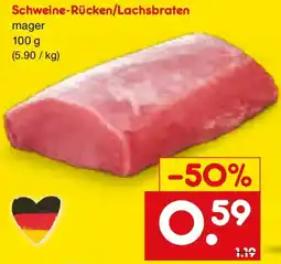 Netto Marken-Discount Schweine-Rücken/Lachsbraten Angebot