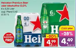 Netto Marken-Discount Heineken Premium Beer oder Alkoholfrei 0,0% Angebot