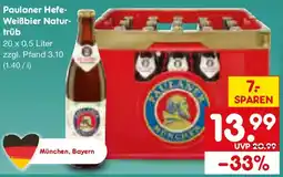 Netto Marken-Discount Paulaner Hefe-Weißbier Naturtrüb Angebot