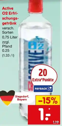 Netto Marken-Discount Active O2 Erfri-schungs-getränk Angebot