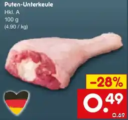 Netto Marken-Discount Puten-Unterkeule Angebot
