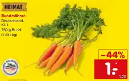 Netto Marken-Discount HEIMAT Bundmöhren Angebot