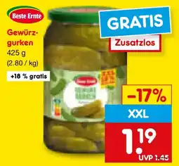 Netto Marken-Discount Beste Ernte Gewürzgurken Angebot
