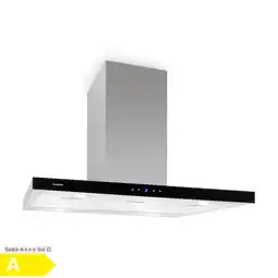 Netto Marken-Discount Bonita Dunstabzugshaube 90cm 500 m³/h Inselhaube Design Edelstahl Schwarz Angebot